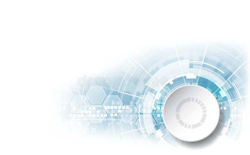 Vector il circuito futuristico astratto, alto colore del blu di tecnologia digitale dell'illustrazione illustrazione vettoriale