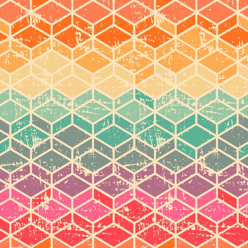 Vector il modello senza cuciture geometrico tetragonale con struttura di lerciume illustrazione di stock Vector il modello senza cuciture geometrico tetragonale con struttura di lerciume illustrazione di stock