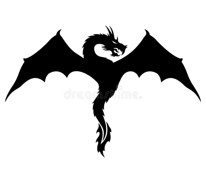 Vector sign isolated on white background. Dragon. Vector sign isolated on white background. Dragon.
