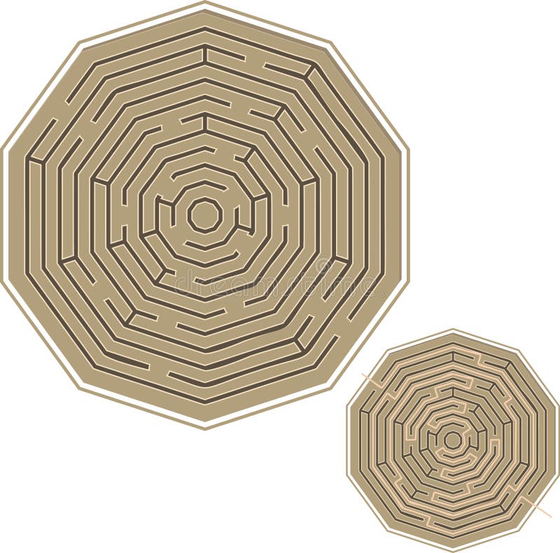 Vector illustratie van vectorlabyrint royalty-vrije illustratie