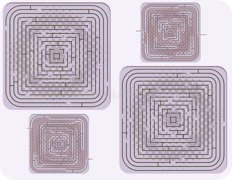 Vector illustratie van vectorlabyrint stock illustratie