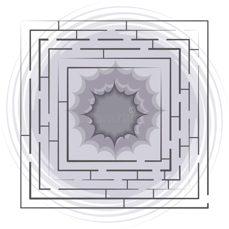 Vector illustratie van vectorlabyrint stock illustratie