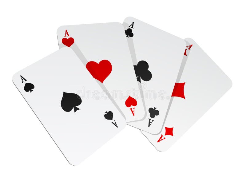 Vector illustration of 4 cards