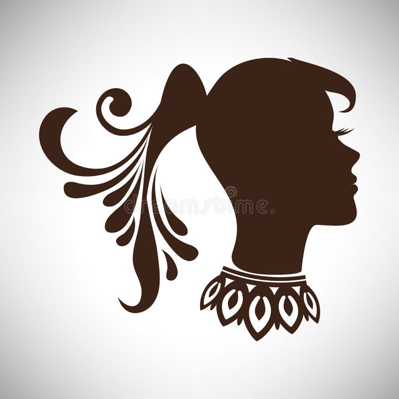 Silhouette of beautiful profile of female head concept beauty and fashion  Stock Photo by ©fantom_rd 173922990