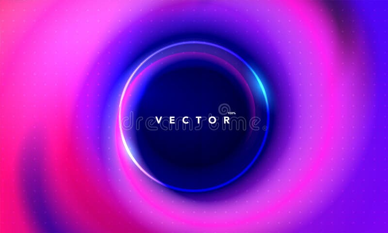 Vector Illustration Abstract Fluid Background In Neon Color stock illustration