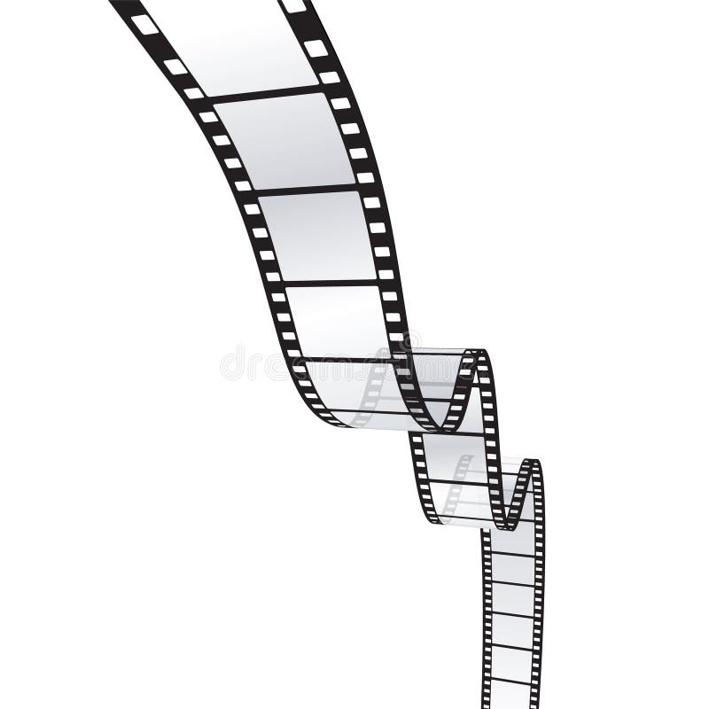 Vector Illustration Abstract Monochromatic Film Reel Concept Background