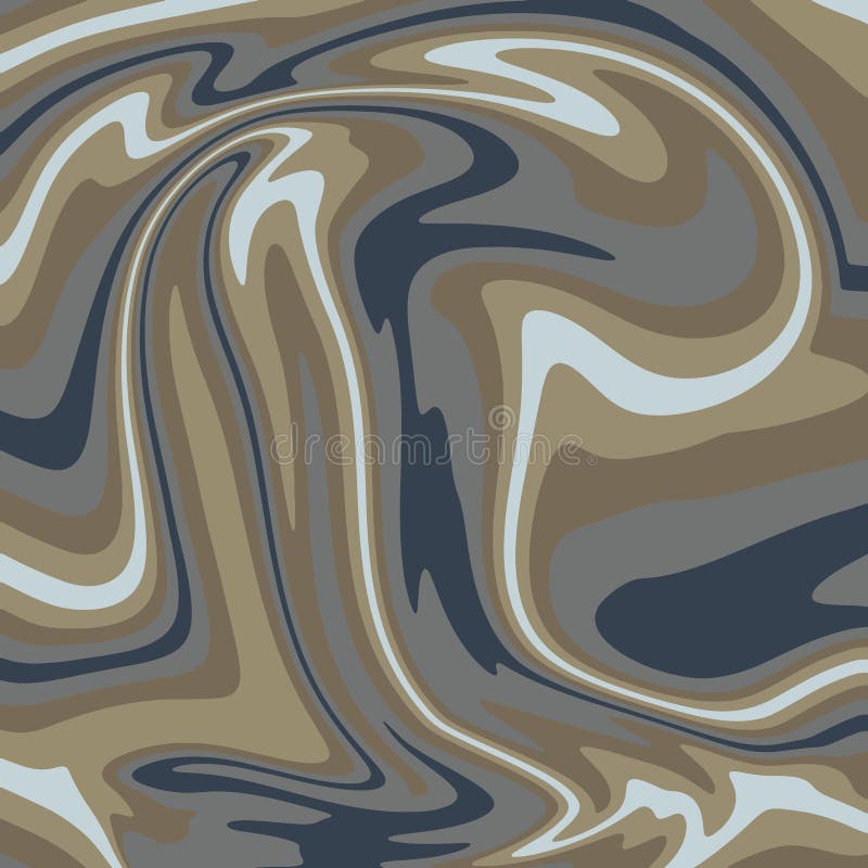 Vector illustration. Abstract wavy background in grey-mustard tones royalty free illustration