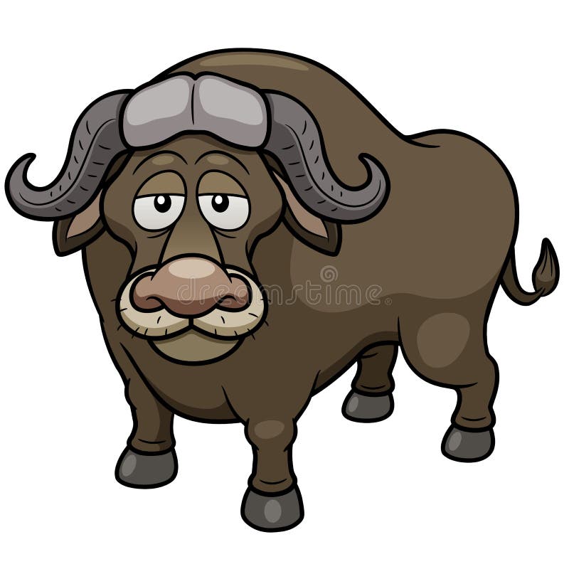 African buffalo cartoon stock vector. Illustration of grass 29888666