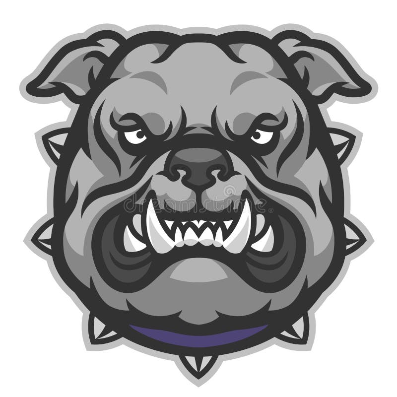 Angry bulldog head stock vector. Illustration of emblem - 126620938