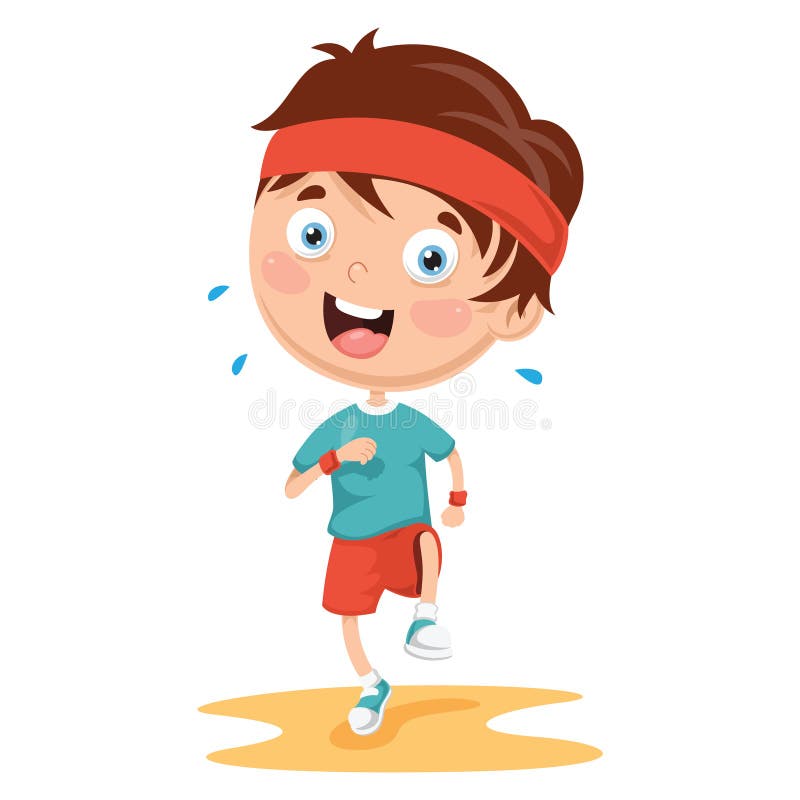 Vector Illustration Of Athlete Kid