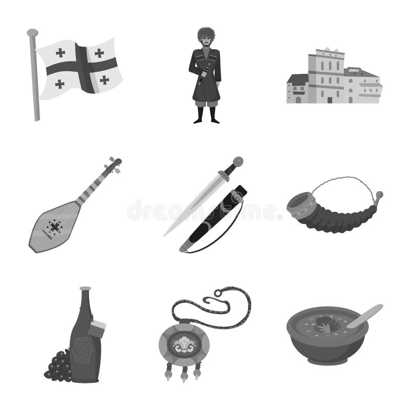 Download Vector Design Of Attributes And Tourism Icon. Collection ...