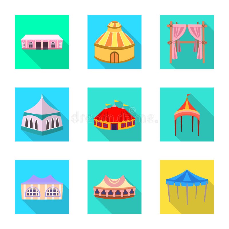 Vector Design of Awning and Shelter Icon. Collection of Awning and ...
