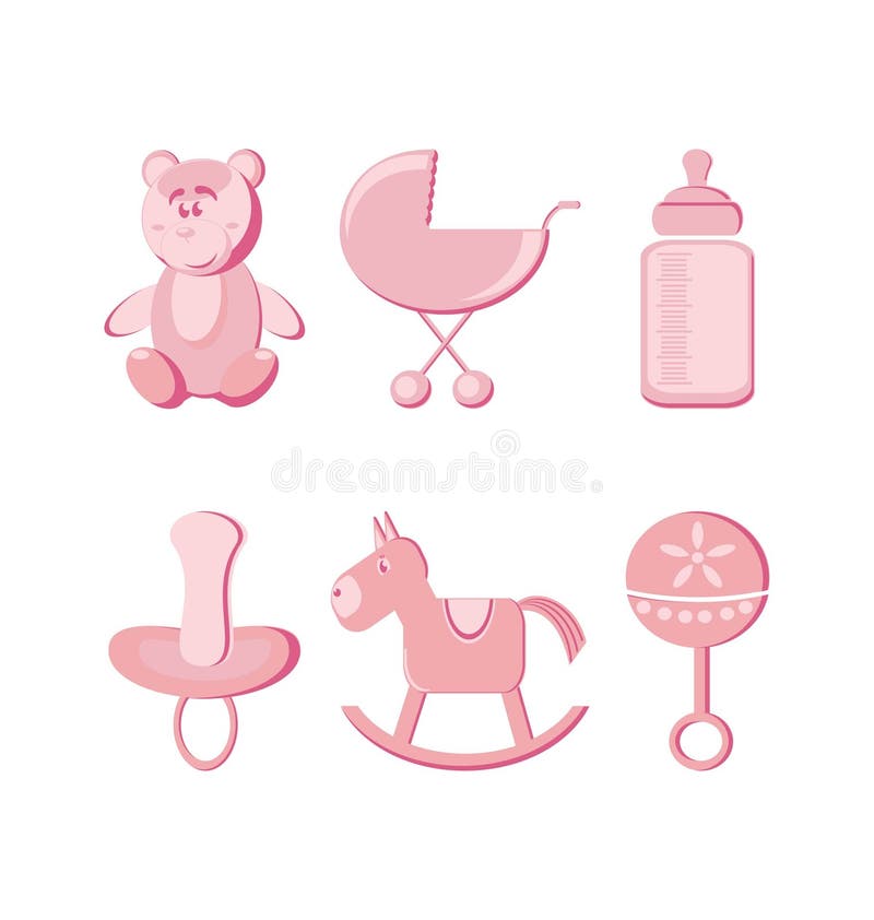 Vector illustration - baby icons set