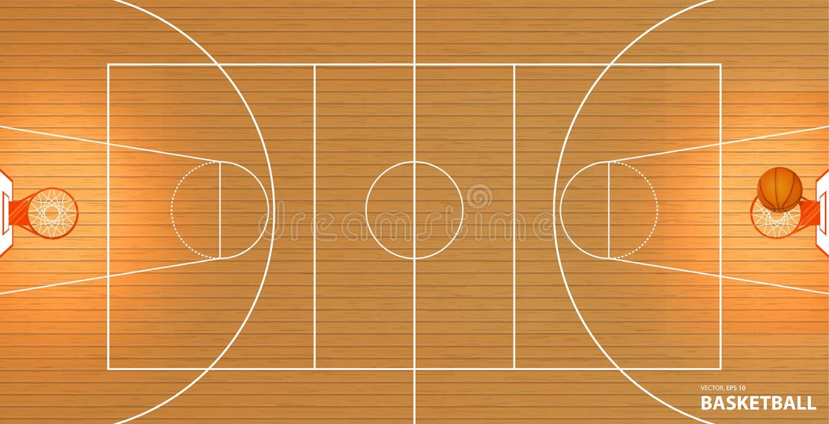 Basketball Court Floor Top View Stock Illustrations 549 Basketball