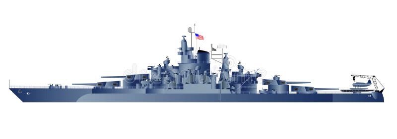 Vector illustration of battleship