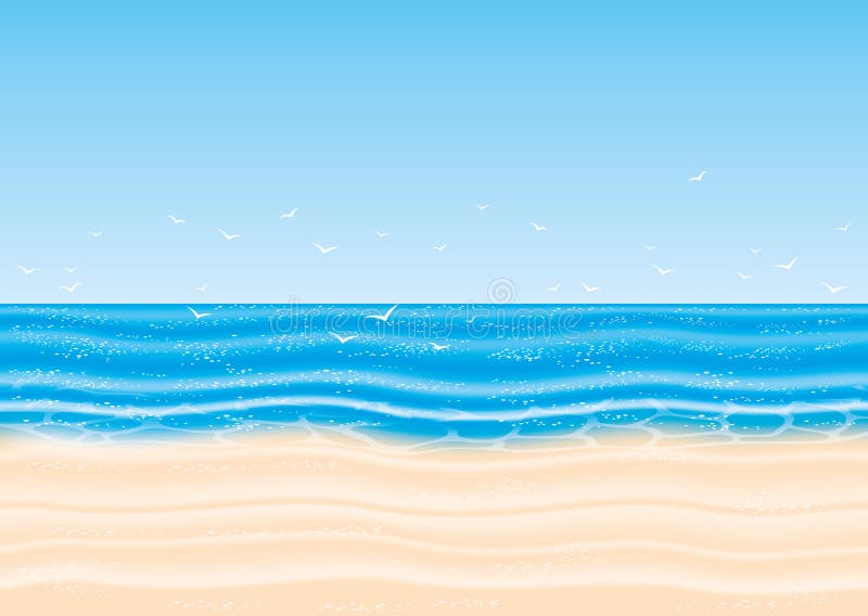 Vector illustration. Beach. royalty free illustration