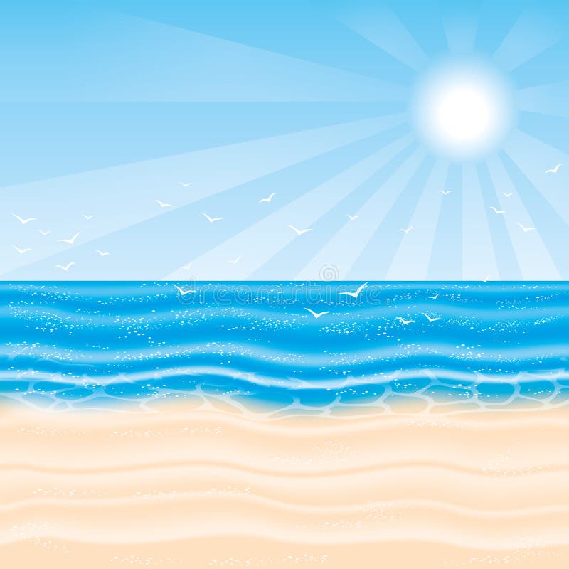 Vector illustration. Beach. stock illustration