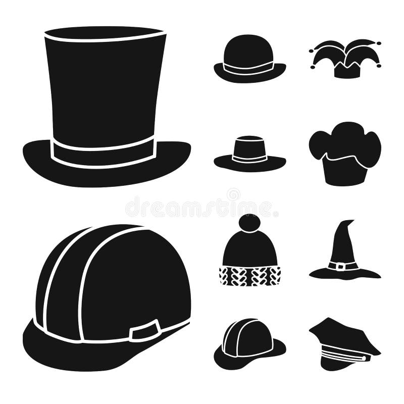 Vector Design of Beanie and Beret Sign. Collection of Beanie and Napper ...