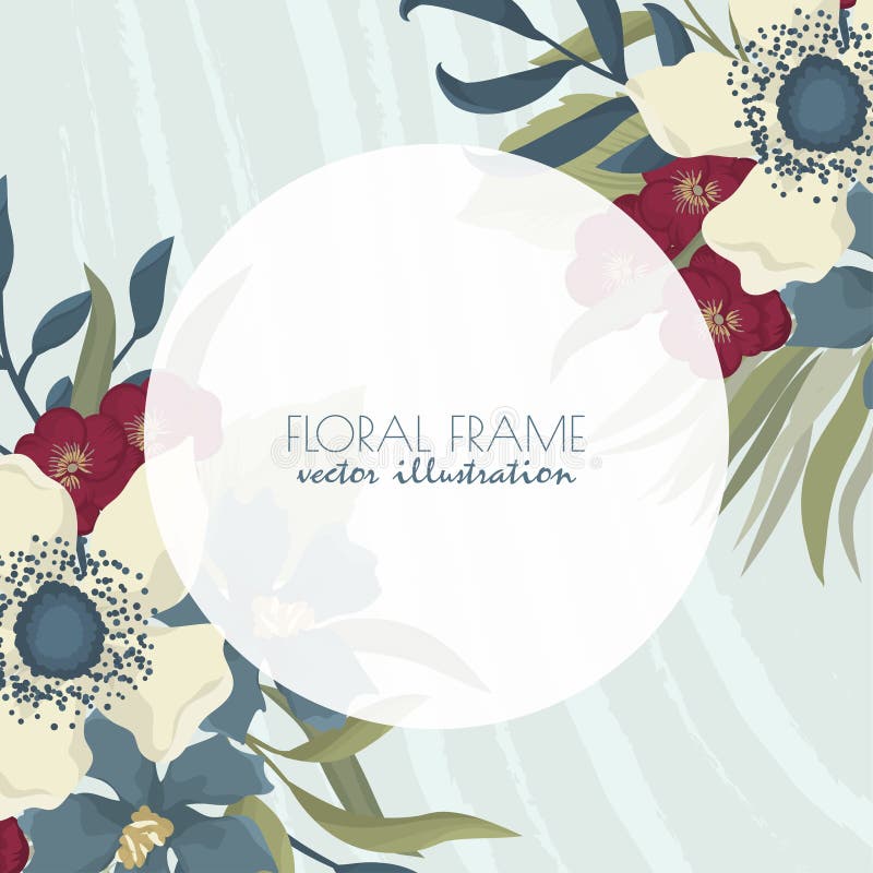 Vector illustration of a beautiful floral border with flowers royalty free illustration