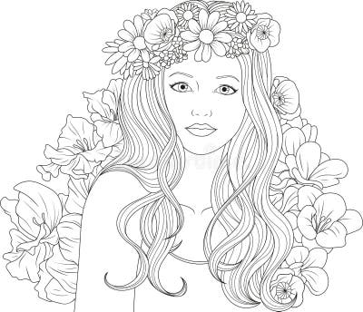 Girl Coloring Stock Illustrations – 39,518 Girl Coloring Stock ...