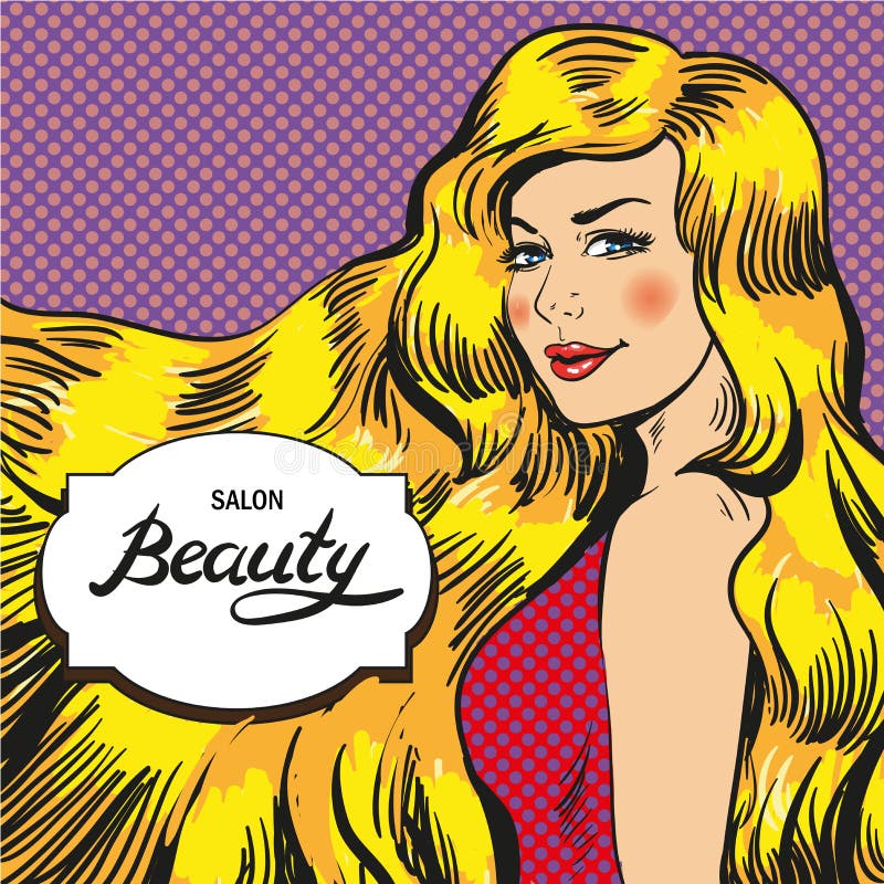 Vector Illustration For Beauty Salon, Retro Pop Art Comic ...