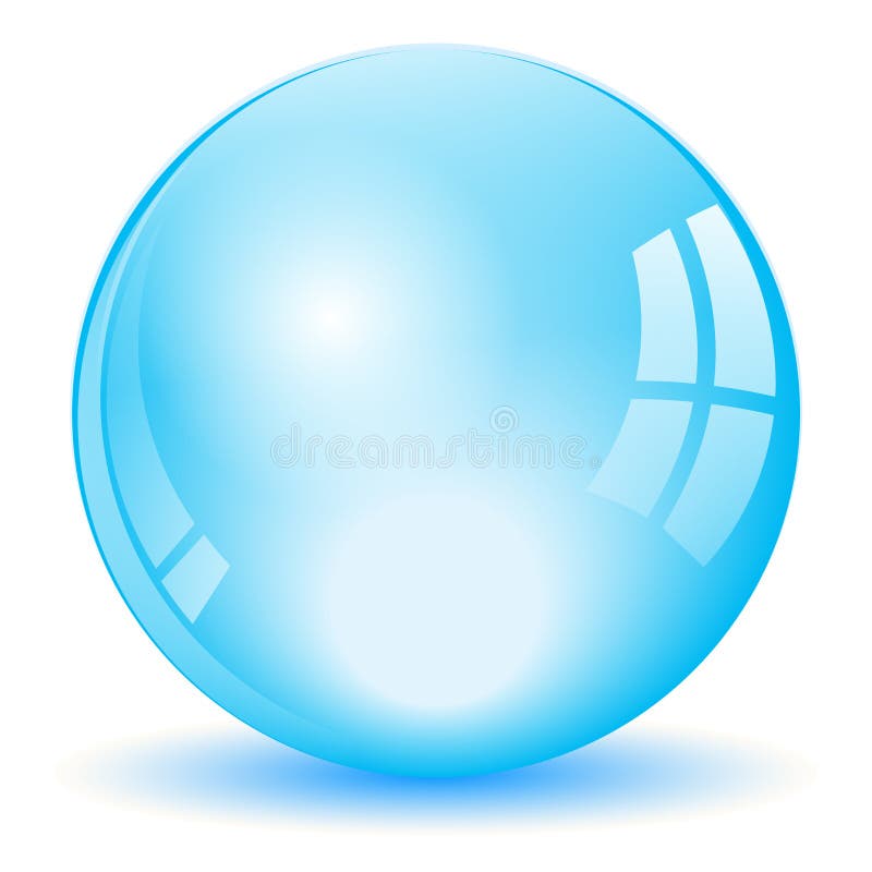 Glossy sphere ball blue