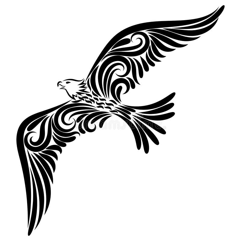 Eagle from the Black Line Ornament Stock Illustration - Illustration of black, evening: 150876864 Eagle from the Black Line Ornament Stock Illustration - Illustration of black, evening: 150876864