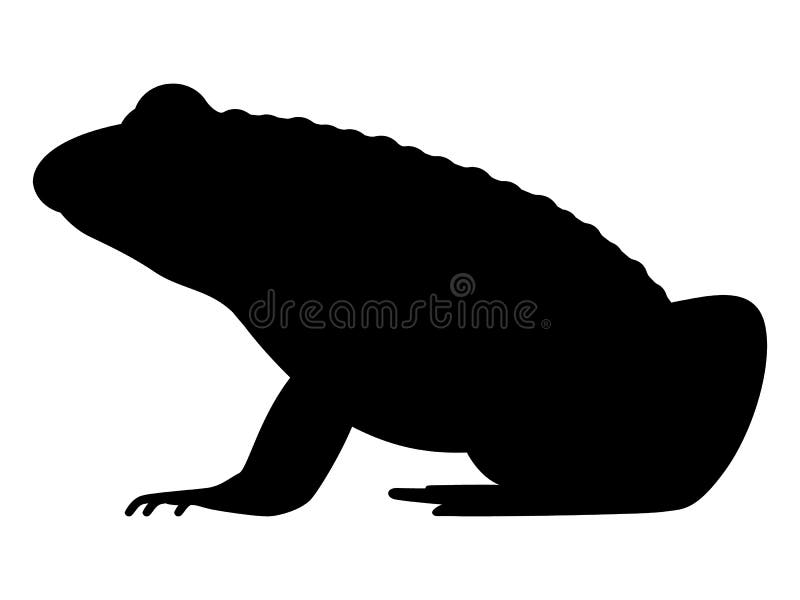 Vector illustration black silhouette of a frog vector illustration