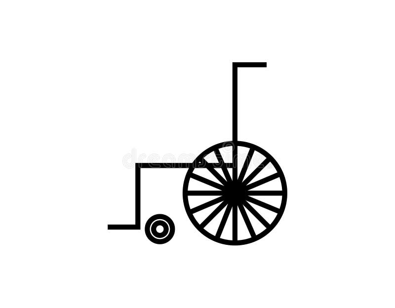 Black Wheelchair Logo Isolated on a White Background Stock Vector Illustration of help, button