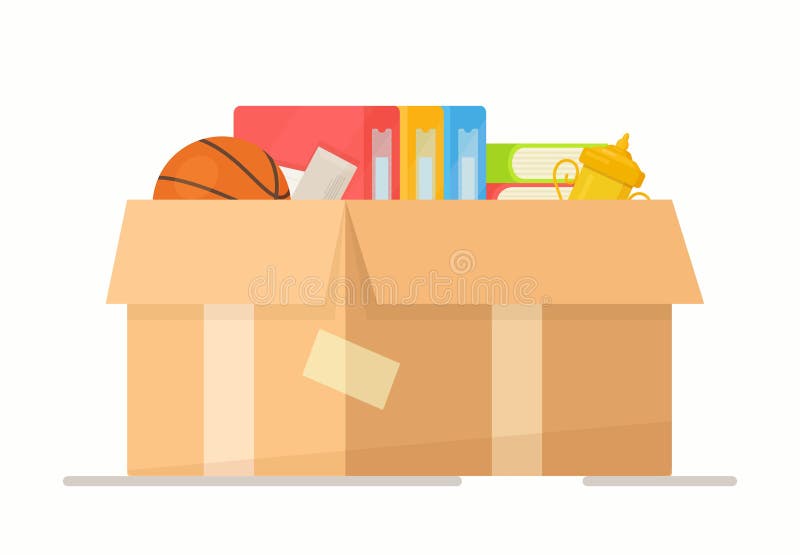 Items posting. A Box of Flakes vector stock Clipart.