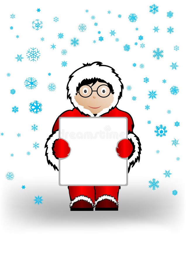 Vector illustration the boy in Christmas