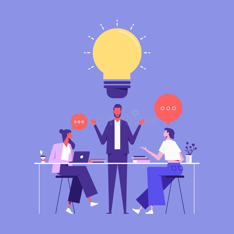 Vector illustration for brainstorming concept royalty free illustration