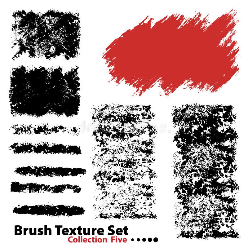 Vector Illustration Brush Set 6 Stock Vector - Illustration of paint