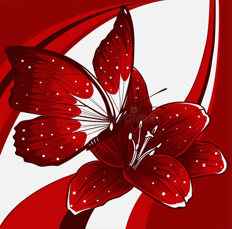 Vector Illustration of Butterfly Color Style Design Stock Vector