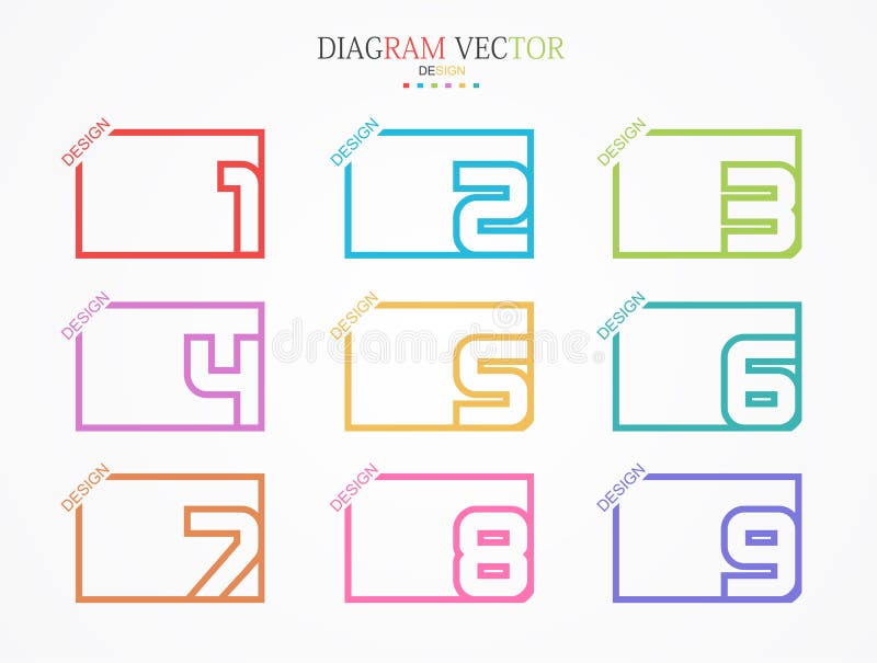 Vector illustration Can used for process, presentations, layout, banner,info graph There are 1-9 steps or layers. stock illustration Vector illustration Can used for process, presentations, layout, banner,info graph There are 1-9 steps or layers. stock illustration