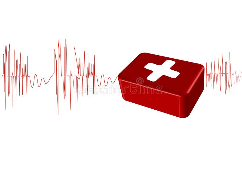 Vector illustration the cardiogram