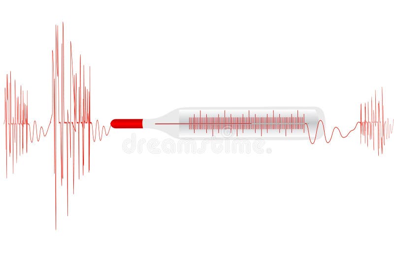 Vector illustration the cardiogram