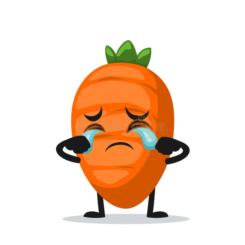 Angry Carrot Emoticon stock vector. Illustration of emoticon 181224303