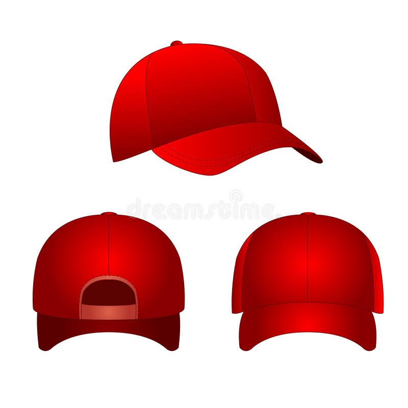 Vector Illustration Cartoon Caps Set Stock Vector - Illustration of  colorful, clothing: 116406605