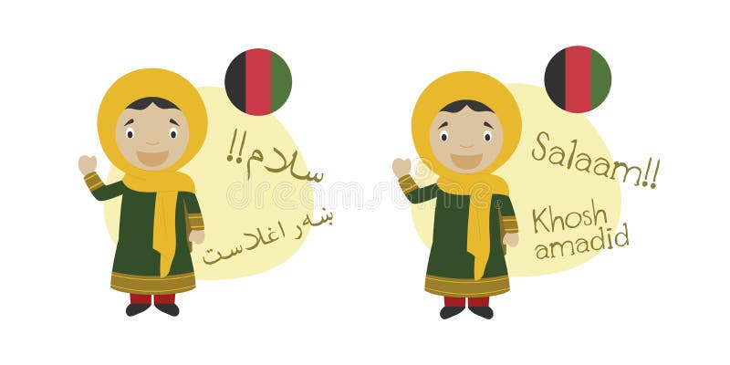 Character from Afghanistan Dressed in the Traditional Way Stock Vector -  Illustration of ethnic, hiyab: 81006578