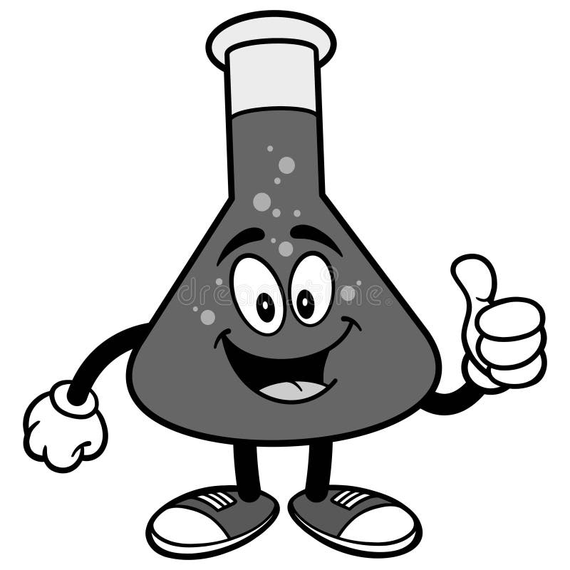 Chemistry Flask with Water Illustration Stock Vector - Illustration of  cartoon, research: 99903474
