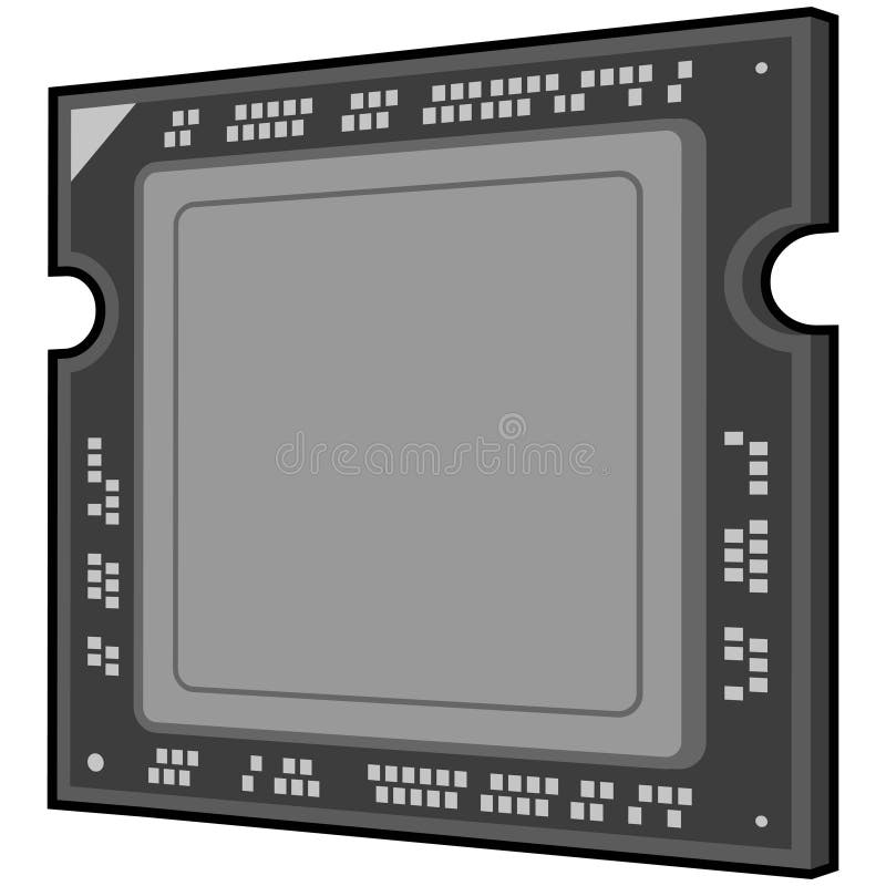 Computer Processor Icon Illustration royalty free illustration