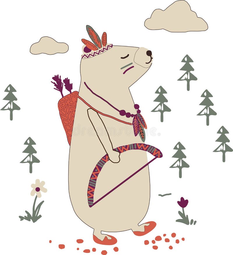 Vector illustration of cartoon rabbit vector illustration