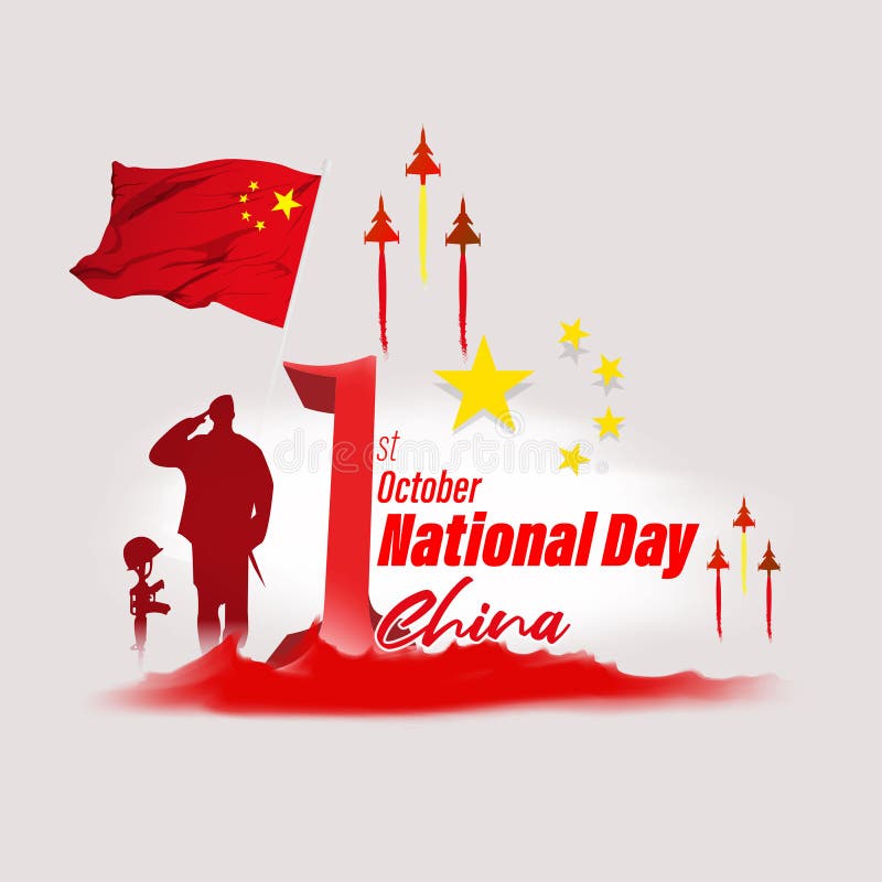 Vector Illustration of China National Day. Stock Vector Illustration