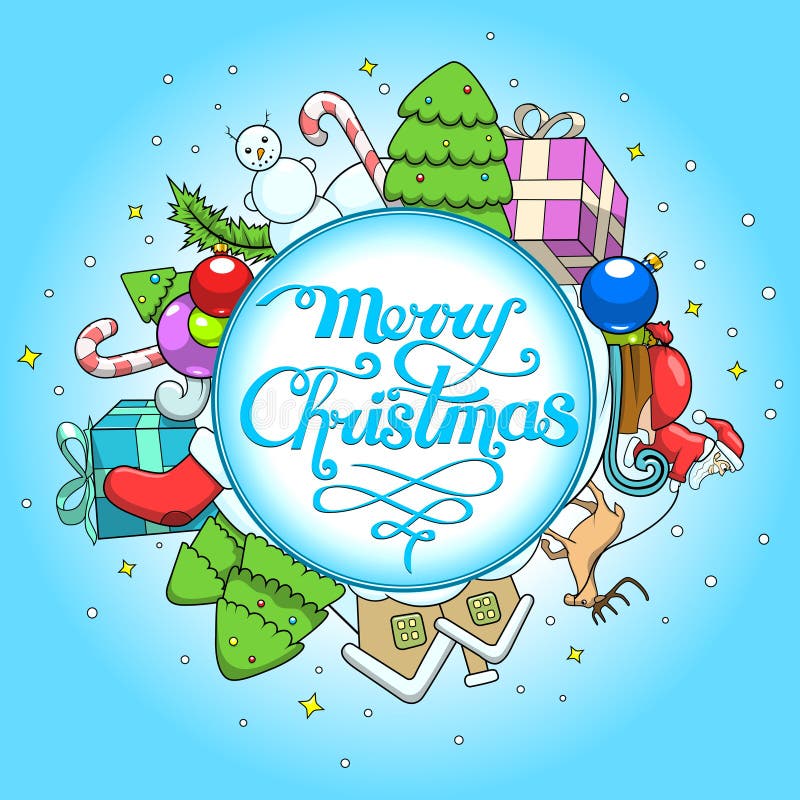 Vector illustration christmas greeting card