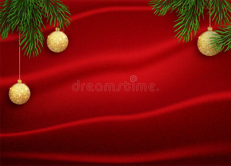 Vector illustration of christmas red background with christmas gold glitter ball gold and red colour. royalty free illustration Vector illustration of christmas red background with christmas gold glitter ball gold and red colour. royalty free illustration