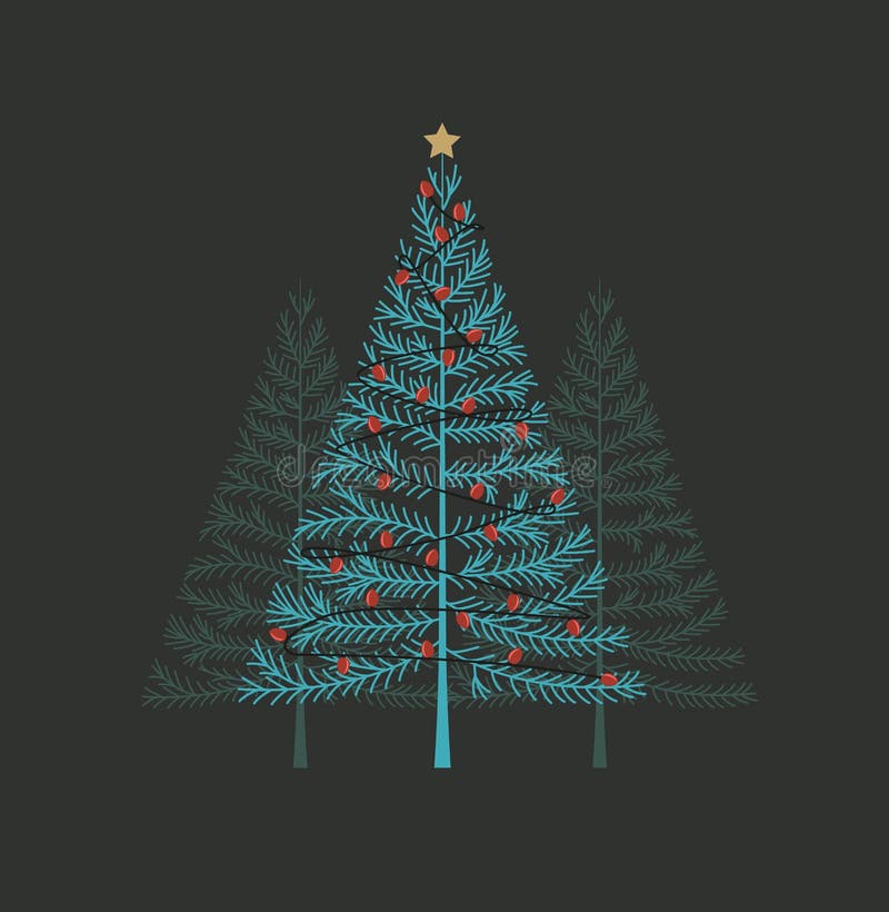 Happy Christmas Greeting Card Stock Vector Illustration of december