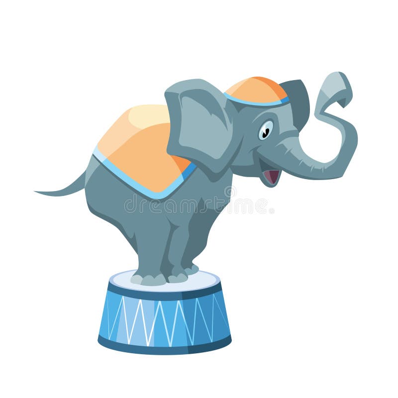 Vector illustration of Circus elephant