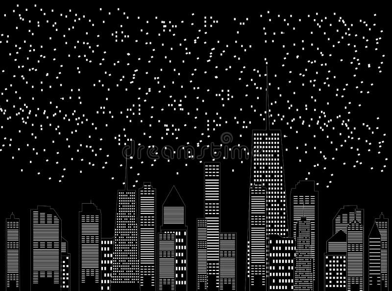 Vector Illustration of Cities Silhouette Stock Vector - Illustration of ...