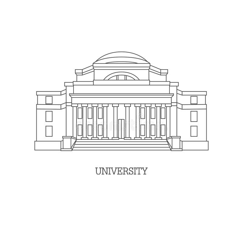 Vector Illustration Of Classical University Building Stock Illustration